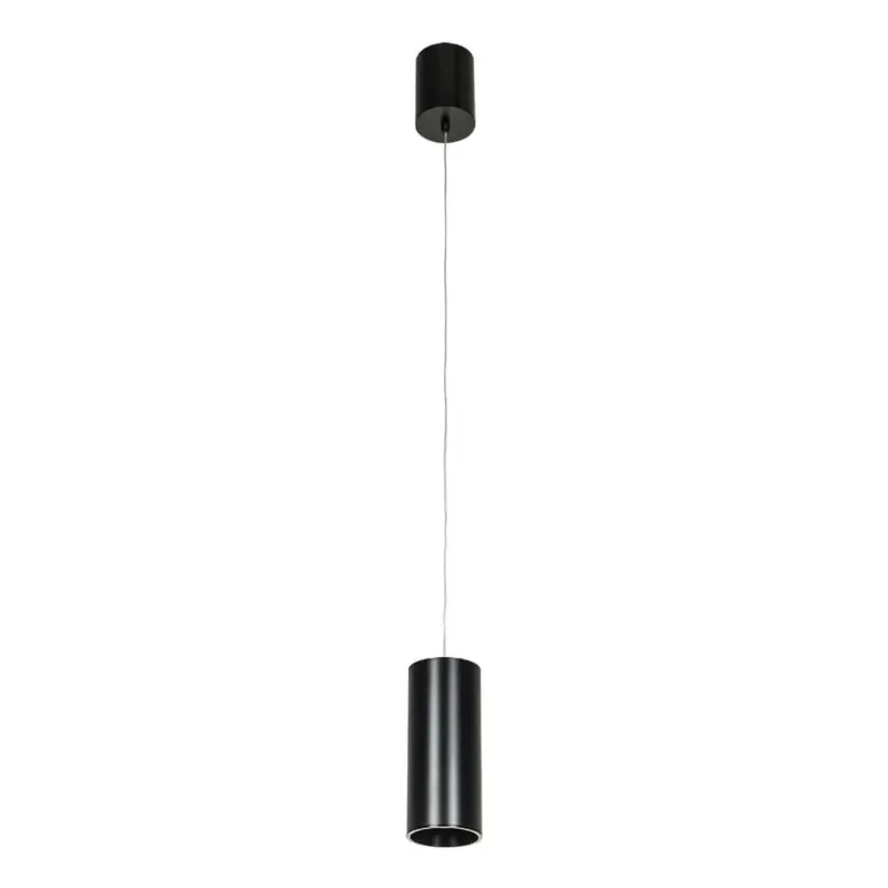 Lampa wisząca metalowa czarna tuba LED HL7719/12W z serii MOLDES BIG - Lampy Italux Wyprzedaż