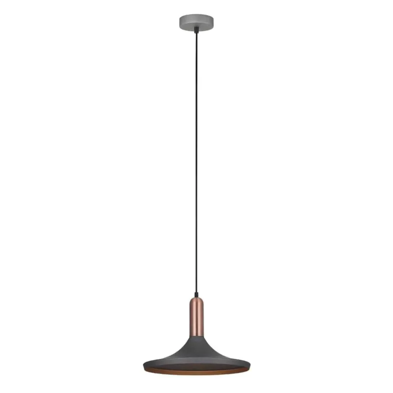 Szybka dostawa Lampa wisząca metalowa szaro-miedziana 36cm MDM-3027/1 GR+RC z serii LUSTY - Lampy Italux