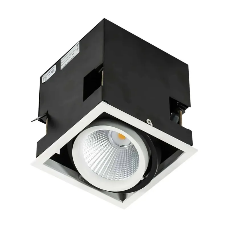 Oprawa do wbudowania LED kwadratowa biało-czarna GL7108-1 z serii VERTICO - Lampy Italux Oferta limitowana