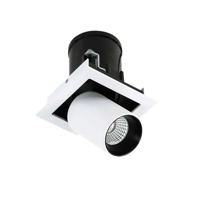 Wyjątkowa oferta Oprawa wpuszczana LED kwadratowa biało-czarna 12W GL7117-1 z serii MERCANTA - Lampy Italux