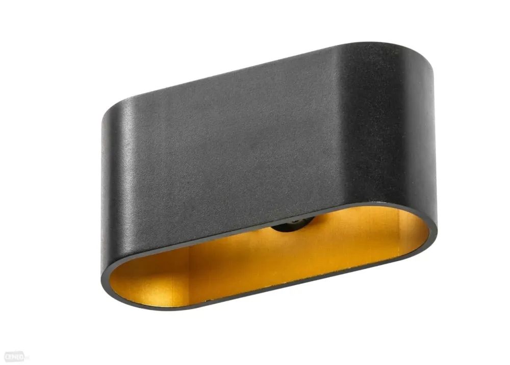 Azzardo Kinkiet metalowy czarno-złoty 16cm AZ1709 z serii VEGA Wyjątkowa oferta