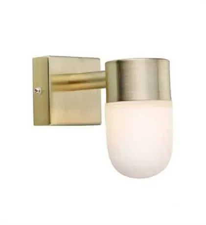 Łatwy zwrot Kinkiet nowoczesny MENTON IP44 Złoty/Biały 106374 - Markslojd
