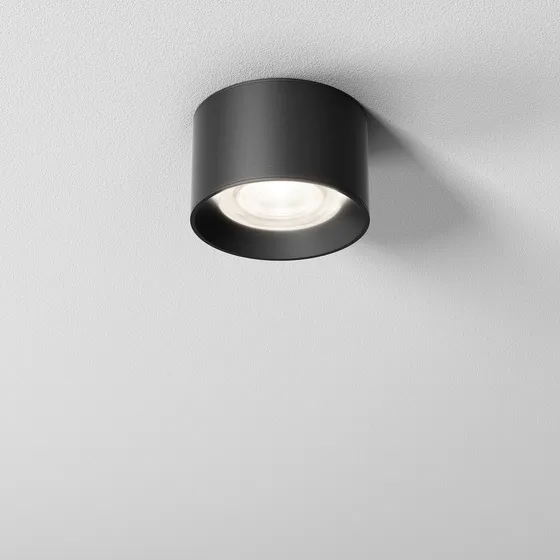 Rabat Lampa sufitowa na zewnątrz ONLY round mini 7 LED 230V exterior M927 40° Phase-Control surface black 47018-M927-W3-PH-12 - AqForm