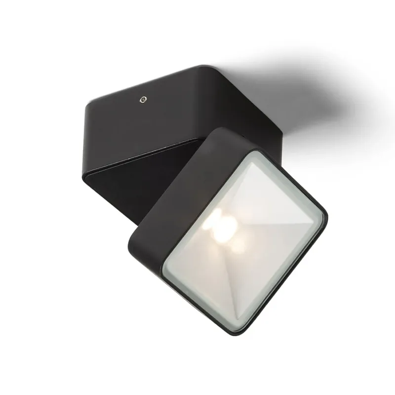 Reflektor LED zewnętrzny czarny kwadratowy IP54 8,5cm R14592 - Rendl Obniżka ceny