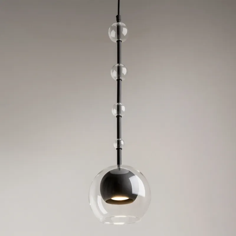 Lampa wisząca szklana modern Ros 16cm przeźroczysto-czarna Maytoni Taniej