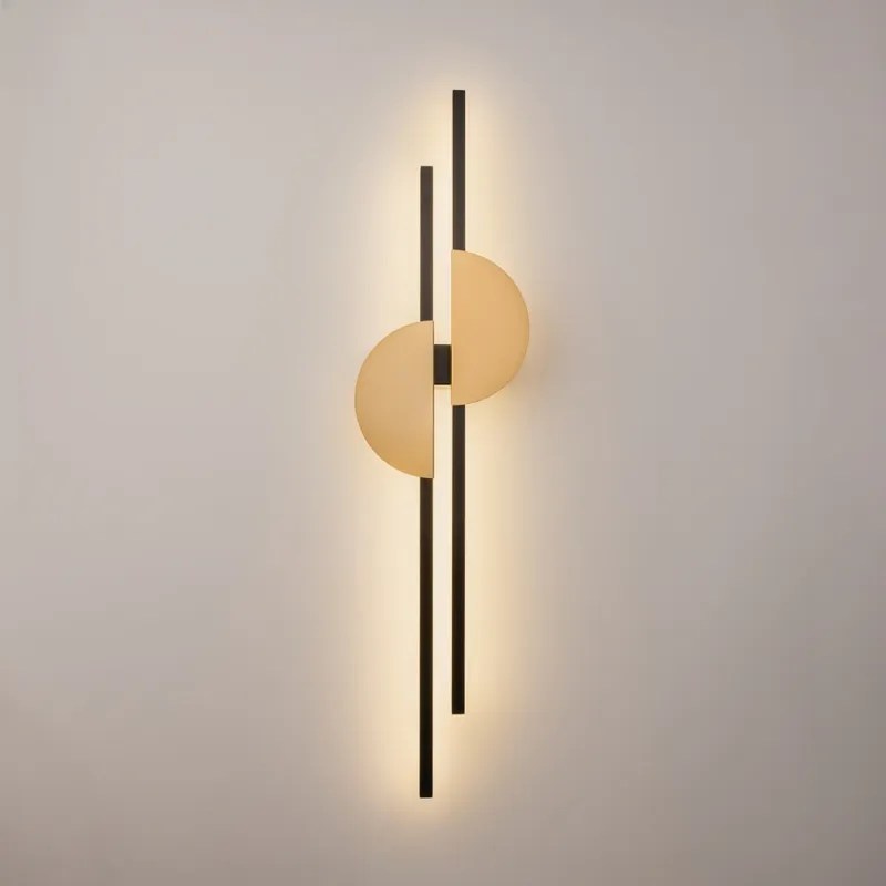 Kinkiet pionowy podwójny Skyline II LED H79cm 4000K czarno-mosiężny Maytoni Tylko do końca tygodnia