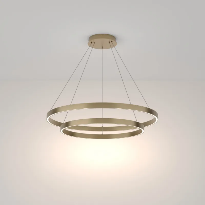 Lampa wisząca okrągła nowoczesna Rim LED 4000K II 80cm mosiężna Maytoni Popularny