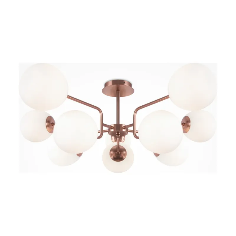 Plafon retro szklane kule Erich X 90,7cm opal / mosiądz Maytoni Zamów dziś