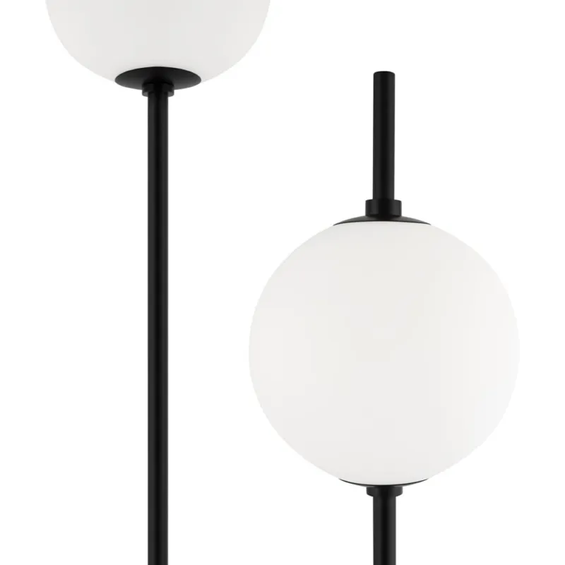 Lampa podłogowa 2 szklane kule The Sixth Sense 150cm biały / czarny Maytoni Wyprzedaż