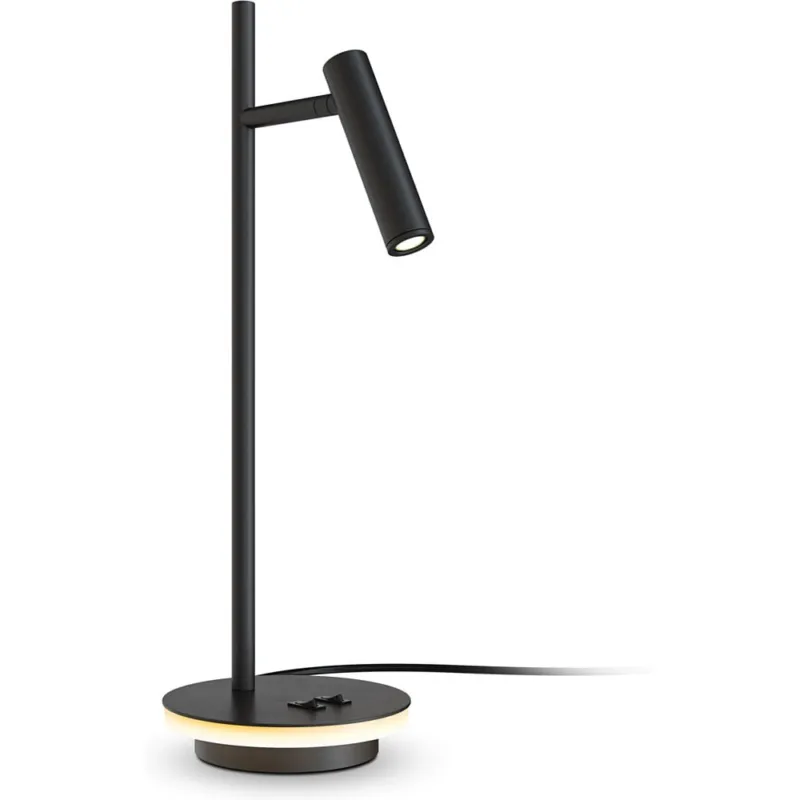 Lampa biurkowa minimalistyczna Estudo LED czarna Maytoni Rabat