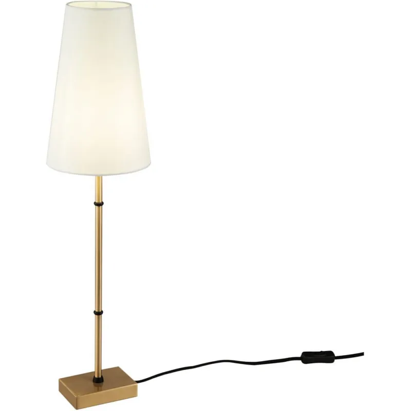 Lampa na komodę hampton Zaragoza biało-mosiężna Maytoni Promocja