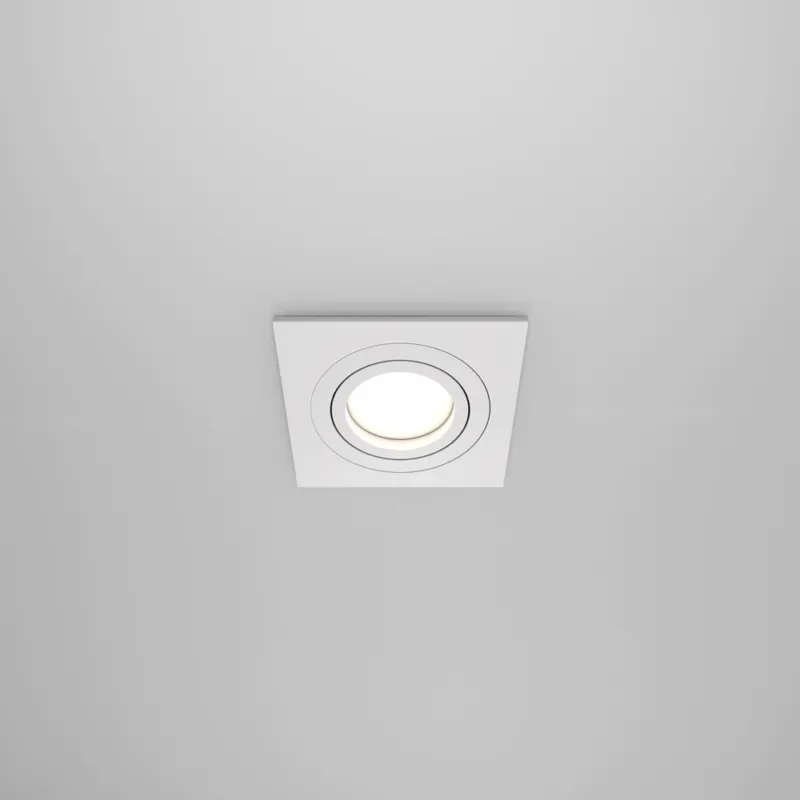 Lampa podtynkowa spot kwadratowa Atom 9,2x9,2cm biała Maytoni Wybór klientów