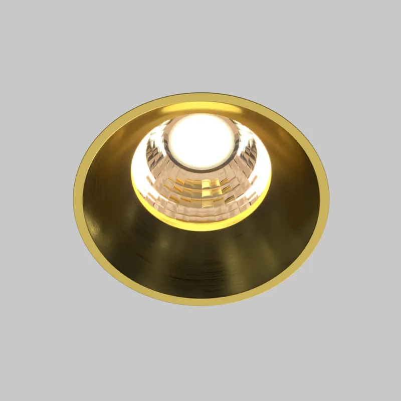 Lampa wpuszczana Round LED 3000K 7W 60° 6cm mosiężna Maytoni Tylko dziś