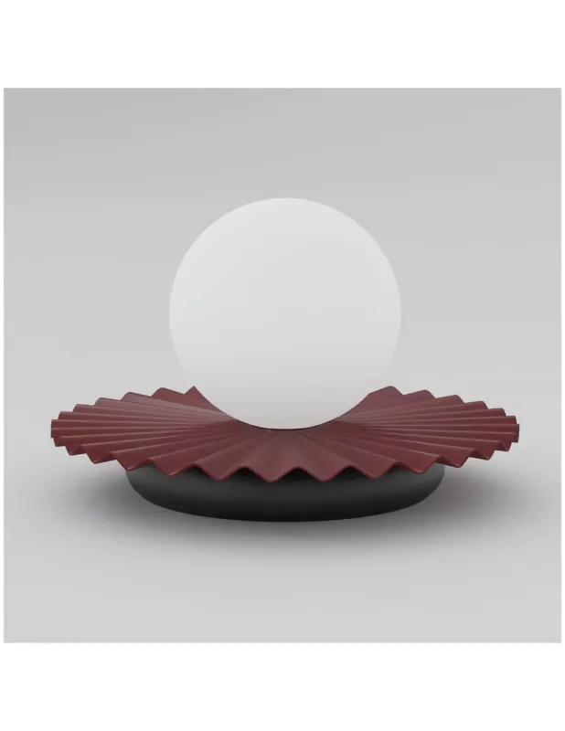 Lampa stołowa szklana kula Umbra 20cm burgund / biały Emibig Oferta czasowa