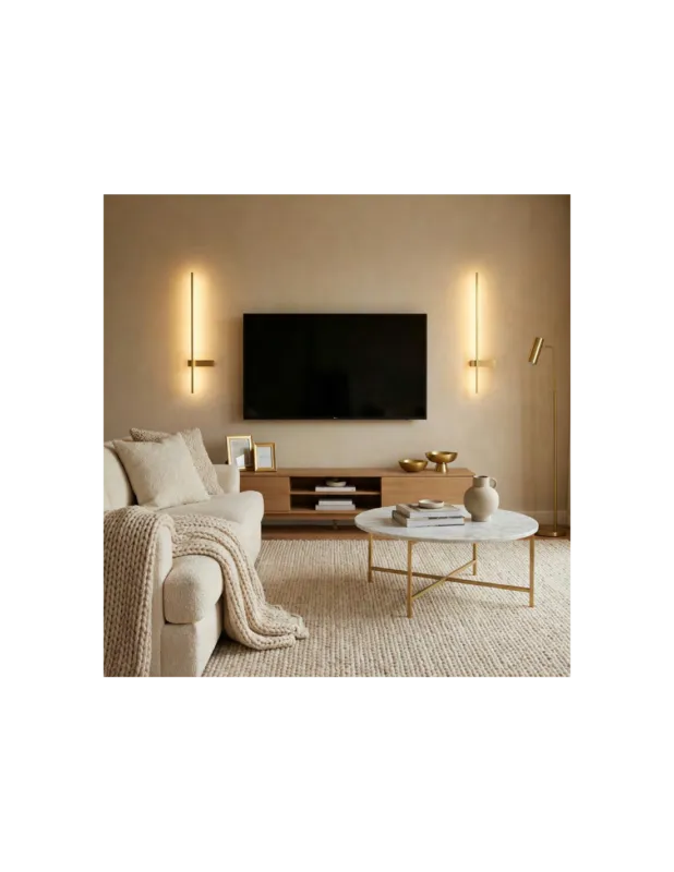 Super okazja Kinkiet pionowy Arco LED 90cm złoty ZumaLine