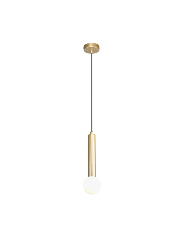 Złota lampa wisząca z białą szklaną kulą Freya 9cm ZumaLine Oferta limitowana