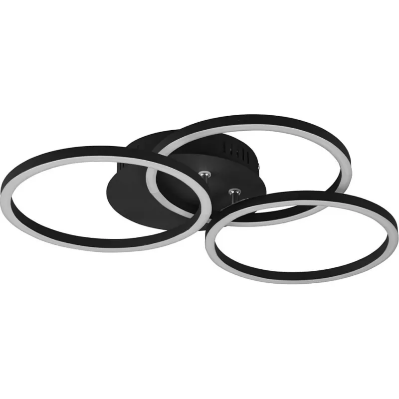 Plafon nowoczesny z pilotem i ściemniaczem Circle LED czarny Reality Tylko dziś