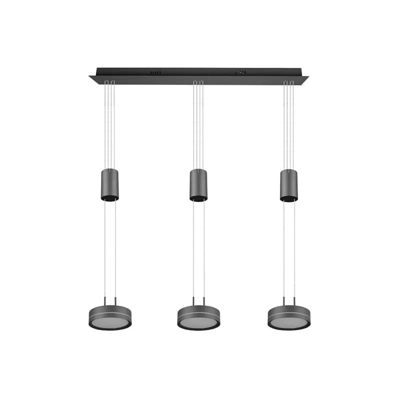 Nowy Lampa wisząca nowoczesna Franklin III LED antracyt Trio