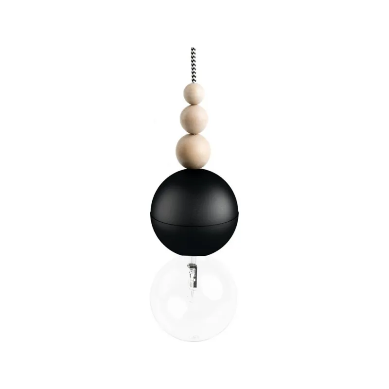 Lampa wisząca żarówka na kablu Loft Bala czarny/zebra Kolorowe kable Cena promocyjna