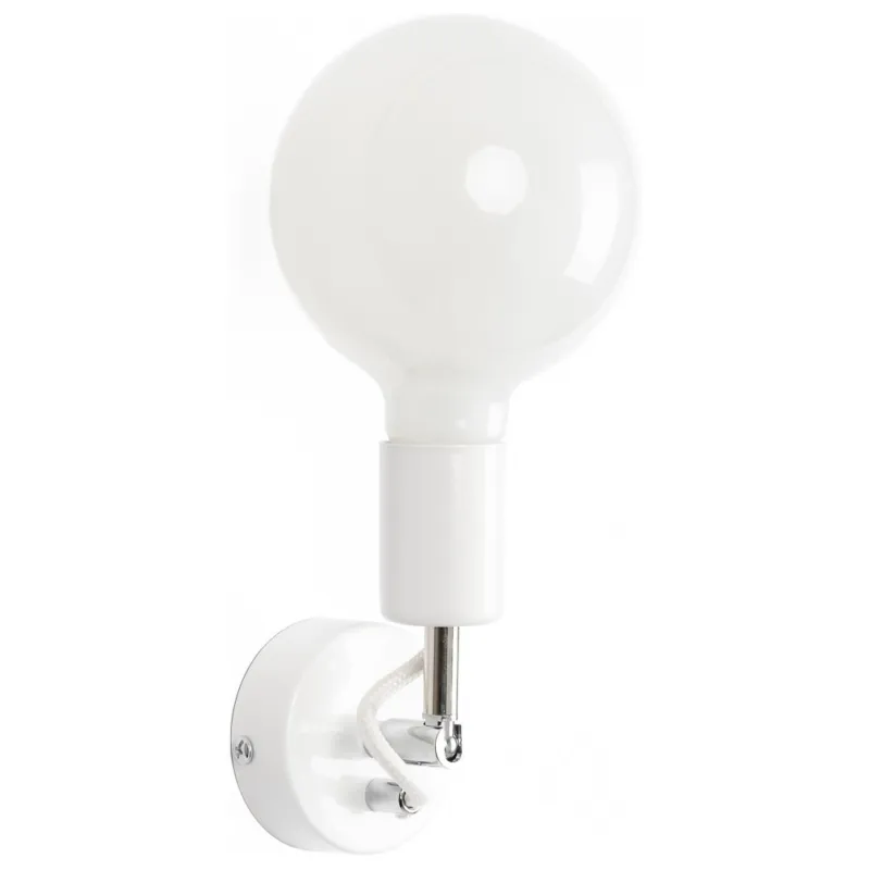 Ekspresowa dostawa Kinkiet regulowany żarówka Loft Metal Compact biały Kolorowe kable