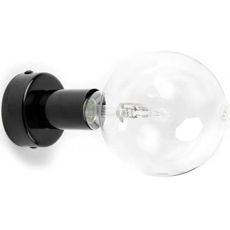Kinkiet żarówka Loft Metal Compact czarny Kolorowe kable Ostatnia szansa