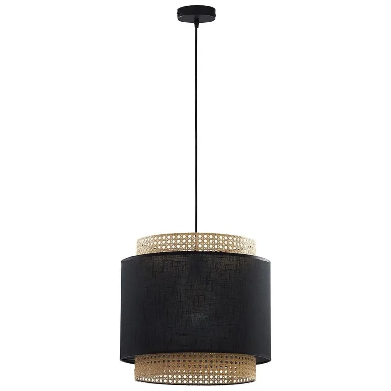 Bestseller Lampa wisząca rattanowa Boho 38 czarna TK Lighting