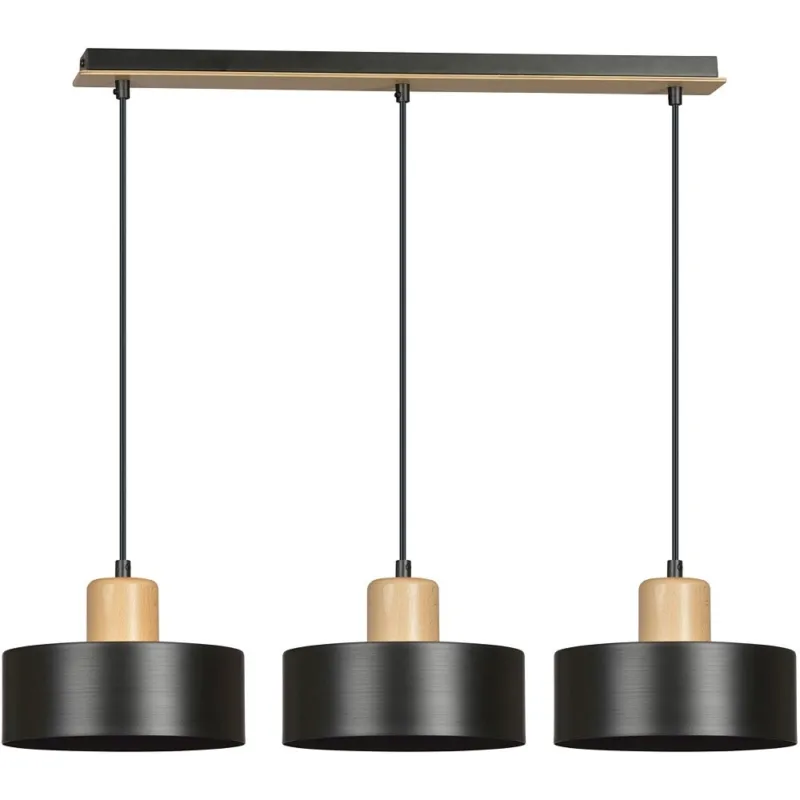 Lampa wisząca skandynawska Torin III czarna Emibig Zniżka