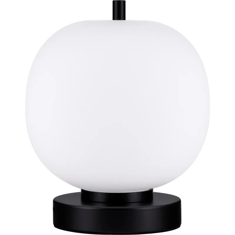 Lampa stołowa szklana Tamo 18,5cm biało-czarna Nowość