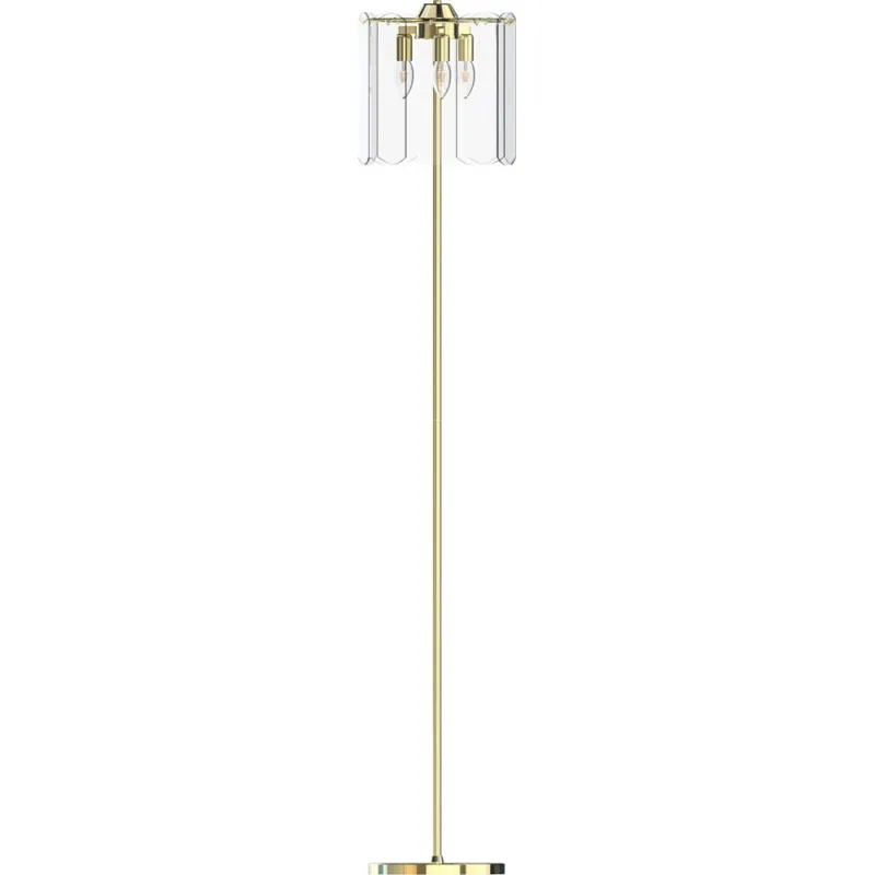 Do wyczerpania zapasów Lampa podłogowa szklana Nira 30cm przeźroczysty / złoty Zumaline Zumaline