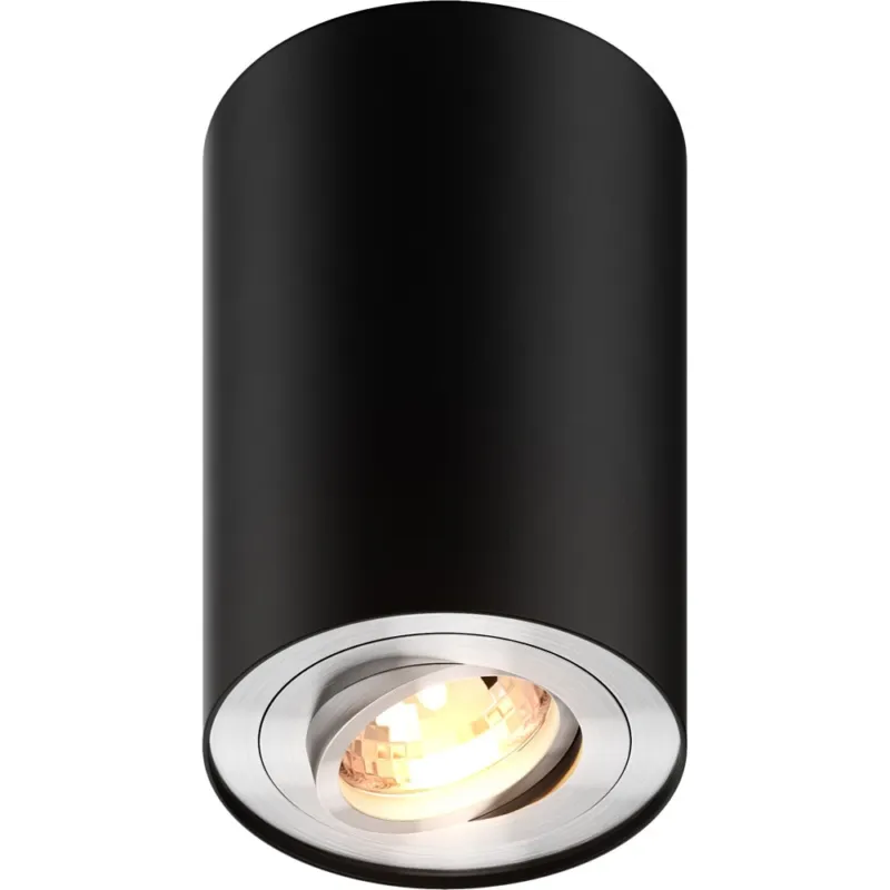 Taniej Lampa spot natynkowa Rondoo SL 9,6cm H12,5cm czarna Zumaline