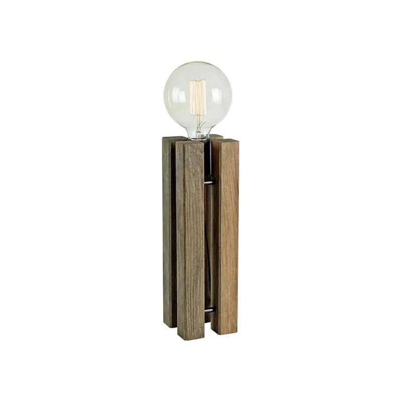 Lampa drewniana na komodę Lodge 36cm barwiony szary Markslojd Hit sprzedaży