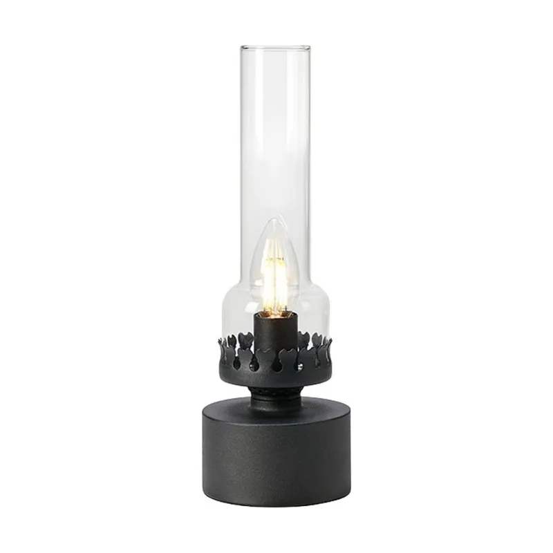 Lampa stołowa szklana Kandella przezroczysty / czarny Markslojd Nowy