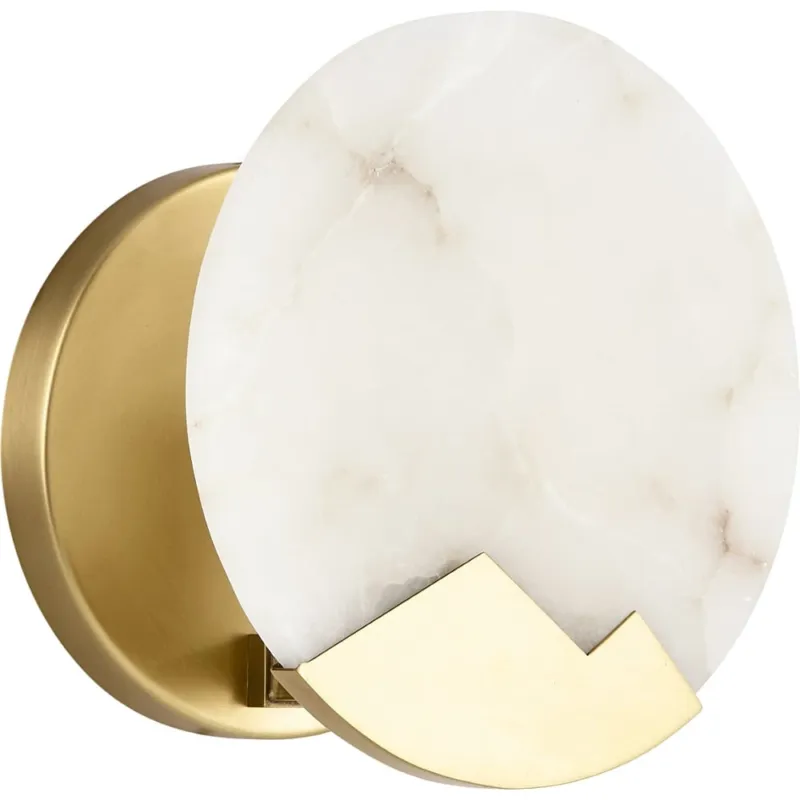 Kinkiet okrągły marmurowy Marmo 20cm biały marmur / mosiądz Step Into Design Wyjątkowa oferta