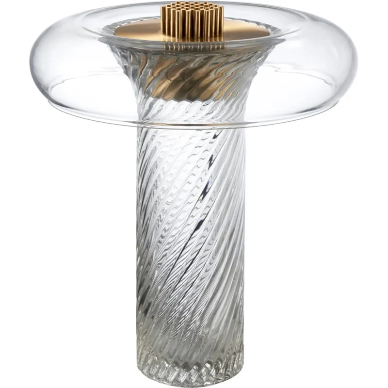 Bezpieczna płatność Lampa stołowa szklana Claro 35cm przezroczysta Step Into Design