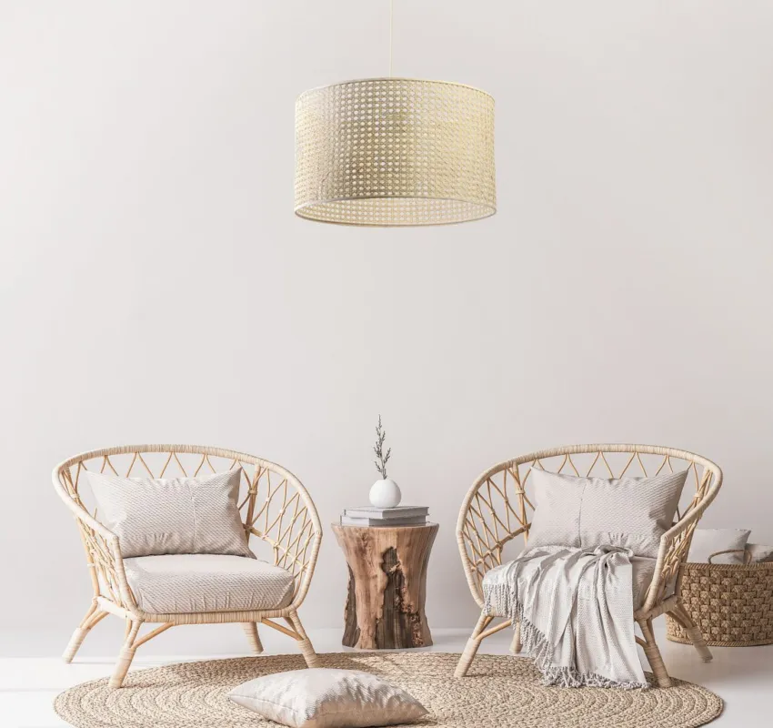 Super okazja Lampa wisząca Lagos wykonana z rattanu