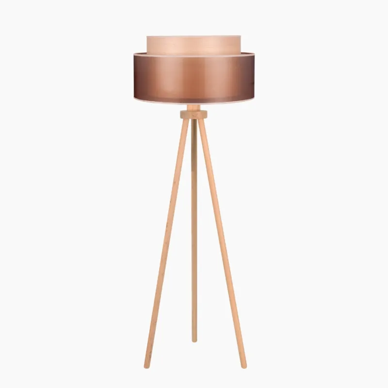 Lampa podłogowa Wood Boho z abażurem Kup online