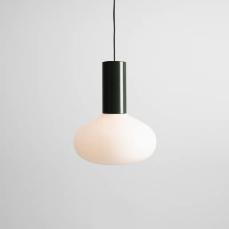 Nowość Nowoczesna lampa wisząca z w ciemnozielonym kolorze Flo M Moss