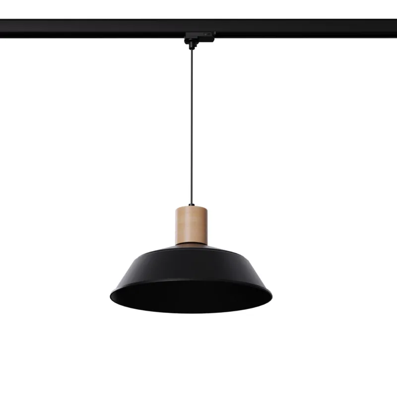 Lampa wisząca do systemu szynowego FANO czarna E27 Bezpieczne zakupy