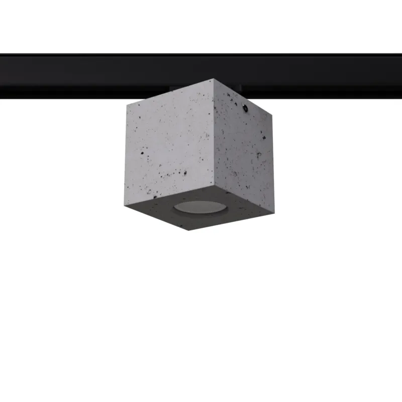 Łatwy zwrot Plafon do szynoprzewodu QUAD beton GU10 B