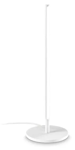 Oferta czasowa Biała smukła lampa stołowa pionowy drążek na okrągłej podstawie Ideal Lux 310107 Filo tl LED 10.5W 3000K