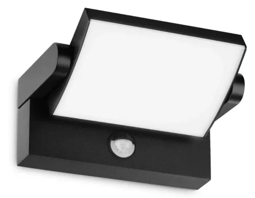 Najlepsza cena Czarny kinkiet lampa zewnętrzna regulowana z czujnikiem Ideal Lux 287737 Swipe ap sensor LED 21W 3000K