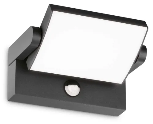 Okazja Antracytowy kinkiet lampa zewnętrzna regulowana z czujnikiem Ideal Lux 287713 Swipe ap sensor LED 21W 3000K