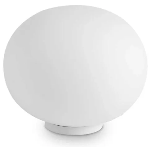 Ostatnie sztuki Biała lampa stołowa szklana kula Ideal Lux 327907 Smarties tl1 d30 E27