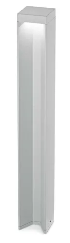 Premium Szara lampa zewnętrzna ogrodowa słupek Ideal Lux 306865 Kurt pt 3000K LED 12W