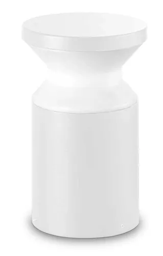 Biała aluminiowa niska zewnętrzna lampa stojąca słupek ogrodowy Ideal Lux 318714 Torre pt1 h22 E27 Ostatnie sztuki