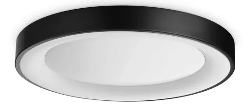 Oferta Czarno-biała lampa sufitowa duży plafon okrągły Ideal Lux 328157 Planet pl d50 LED 28W 3000K 50cm