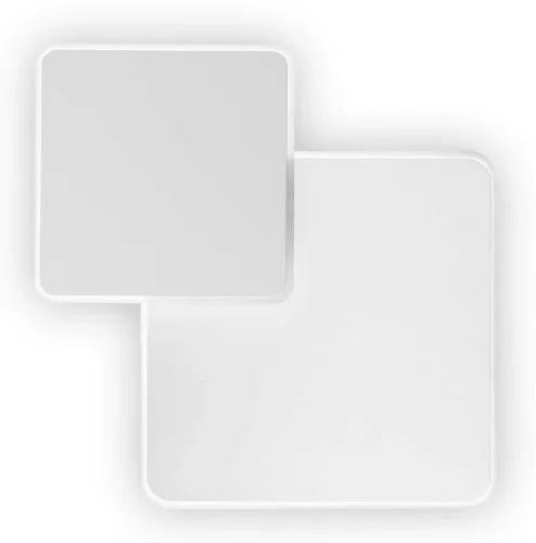 Biały kinkiet lampa ścienna dwa akrylowe kwadraty Ideal Lux 259352 Pouche ap square LED 14W 3000K Szybka dostawa