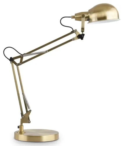 Oksydowana lampa biurkowa kreślarska z ramieniem przegubowym Ideal Lux 313368 Johnny tl1 E14 Tani