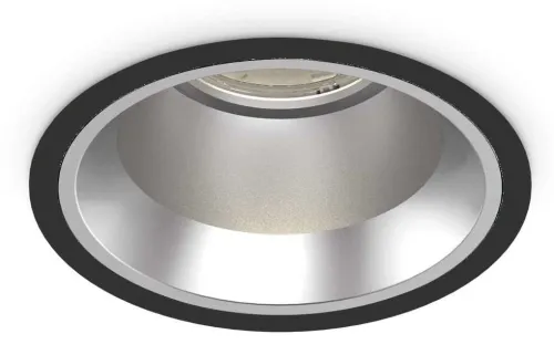 Super okazja Lampa sufitowa zewnętrzna do zabudowy okrągła czarny pierścień Ideal Lux 266565 Off fi 15W 4000K LED 11cm
