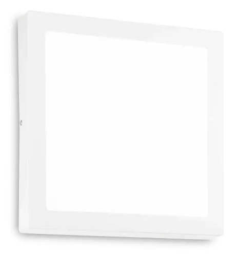 Biała lampa ścienno-sufitowa kwadratowa Ideal Lux 321660 Universal pl d40 square 4000K LED 36W 40cm Darmowy zwrot
